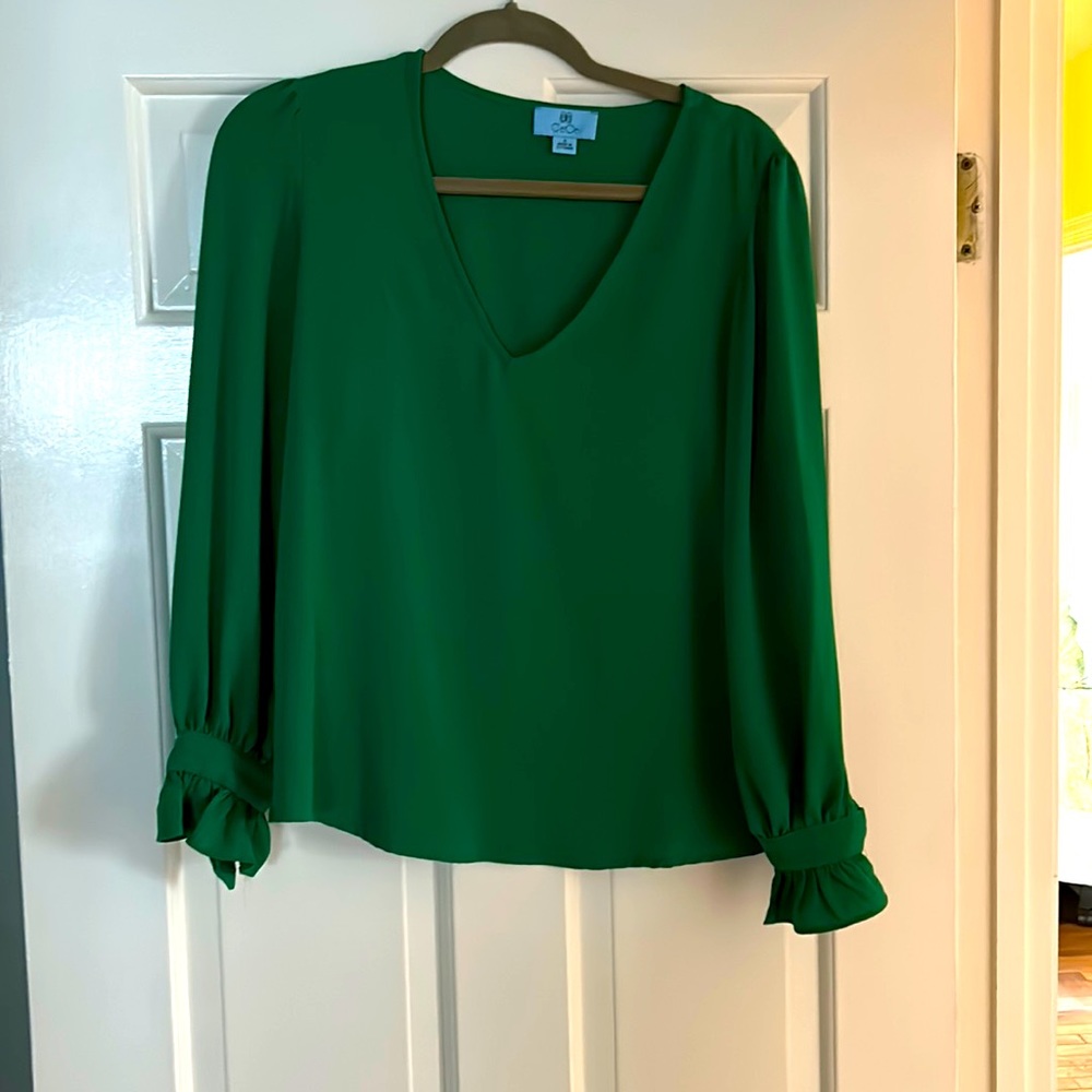 CeCe green blouse